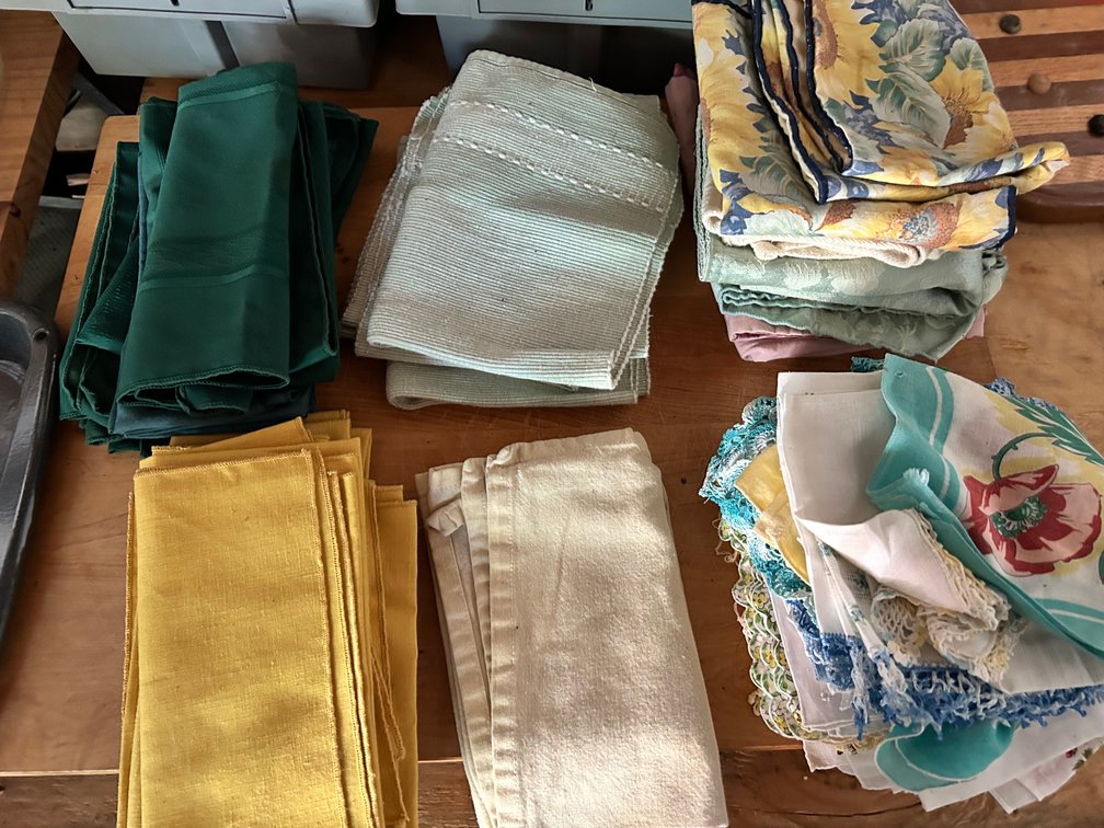 Lot of Vintage Fabric Napkins and Handkerchiefs