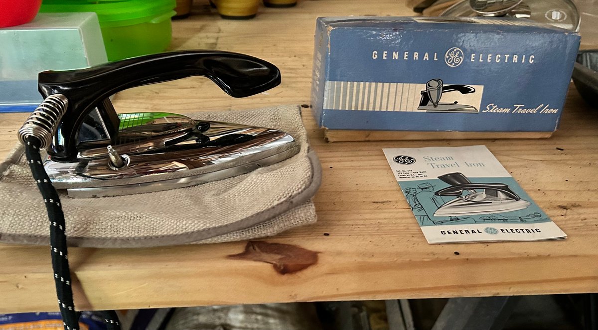 Vintage GE Steam Travel Iron