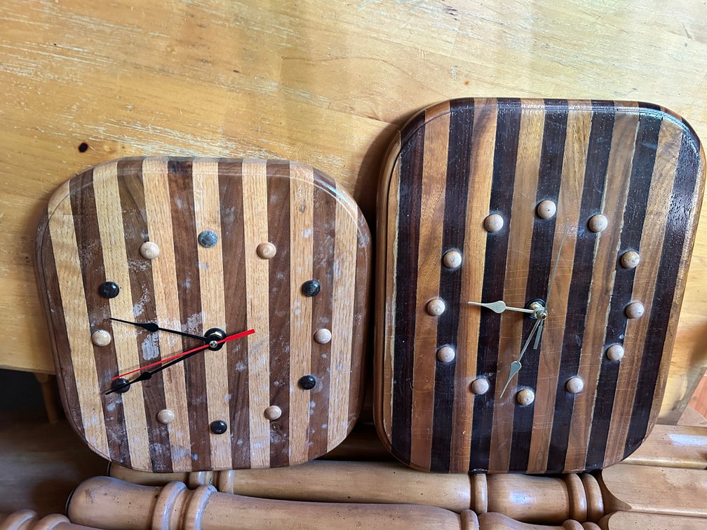 Hand Made Wooden Clocks MCM Style