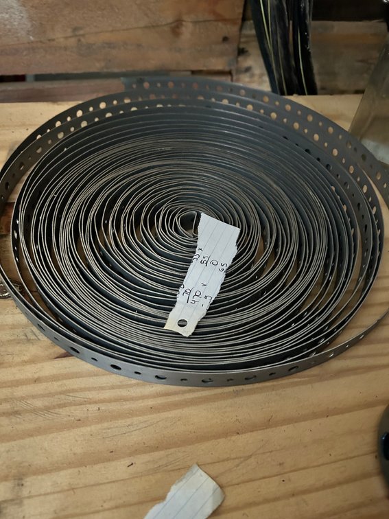 Perforated Galvanized metal hanger strap