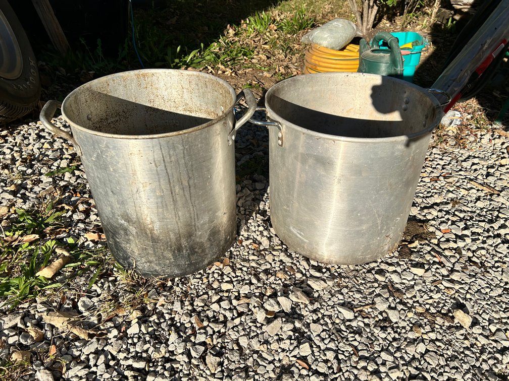 Two Large Aluminum Pots