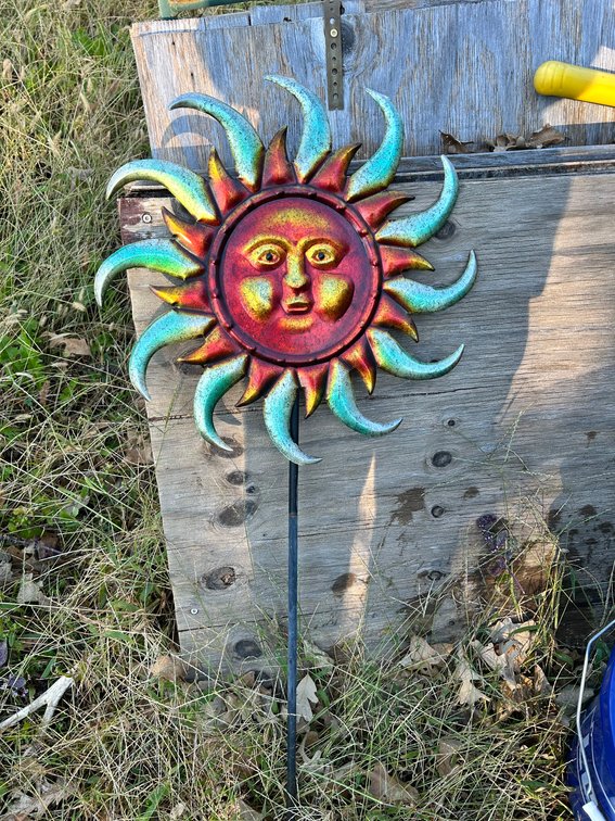 Metal Sun Yard Art