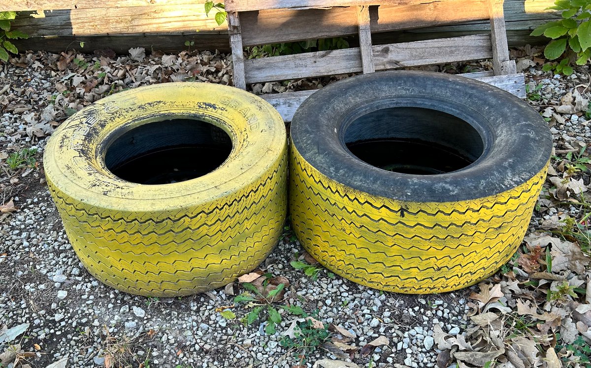 2 Large Tires Used for Planters
