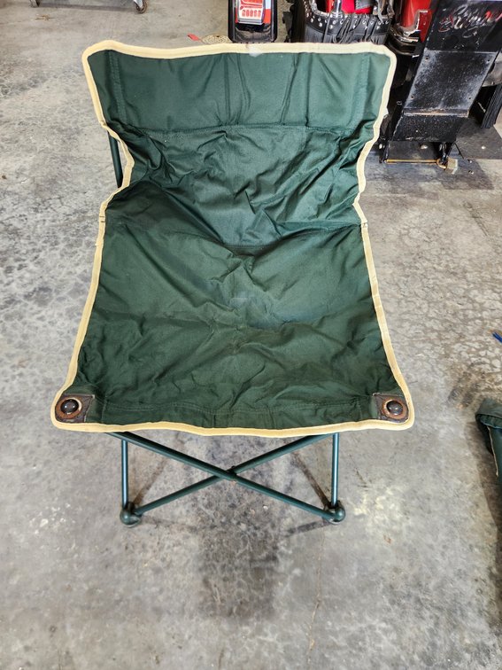 2 Green & 1 Red Folding Camping Chairs