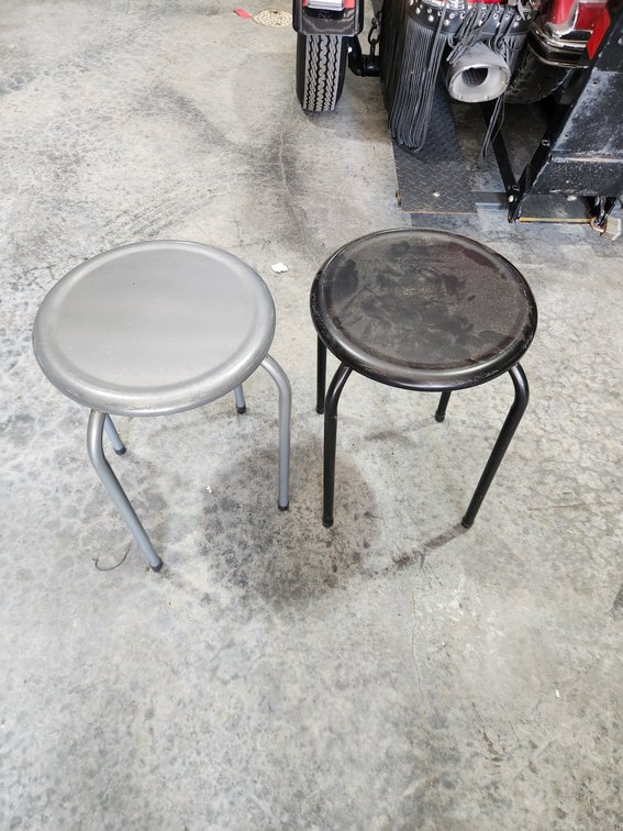 Two Metal Stools 1'