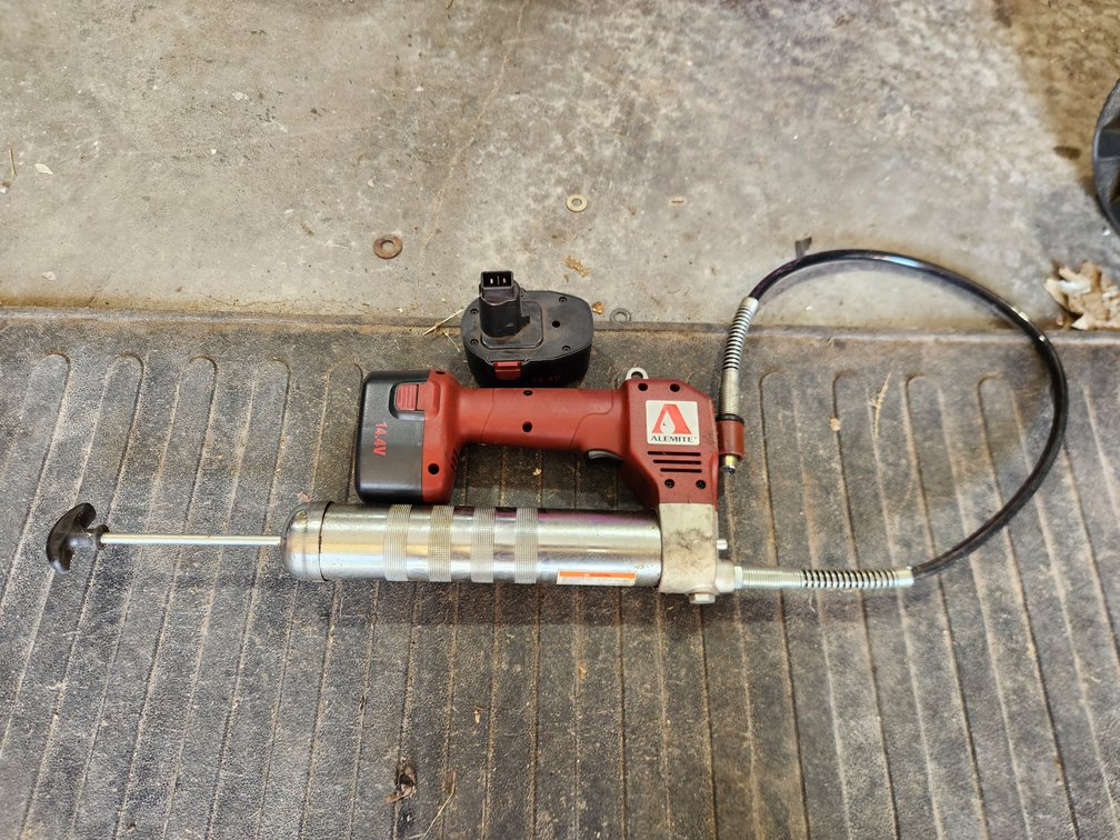 Battery Powered Alemete Grease Gun. Not Tested