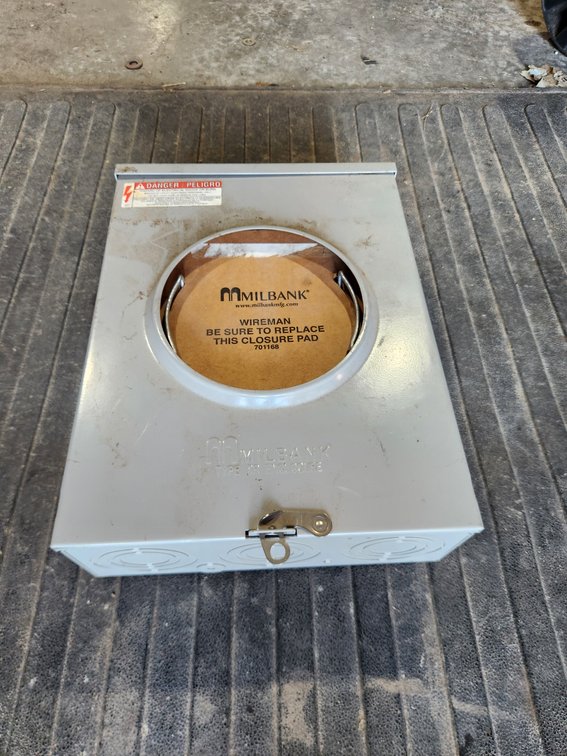 Milbank 320-Amp Conduit Box and Milbank Meter Socket Enclosure