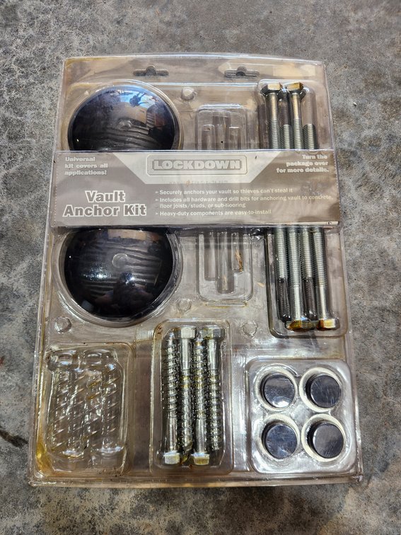 Lockdown vault Anchor Kit. Missing Some Pieces