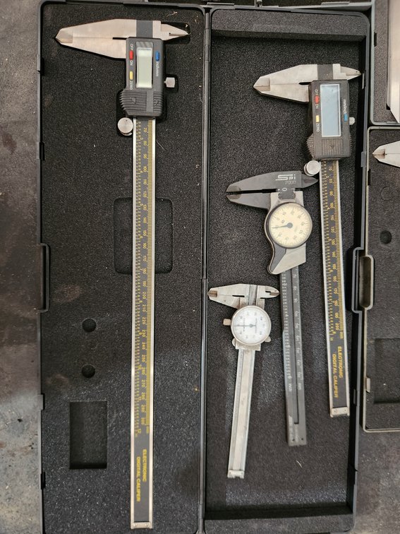 Lot of Vernier, Dial, and Digital Calipers