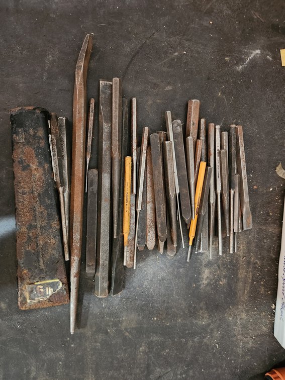 Lot of Chisels and Picks