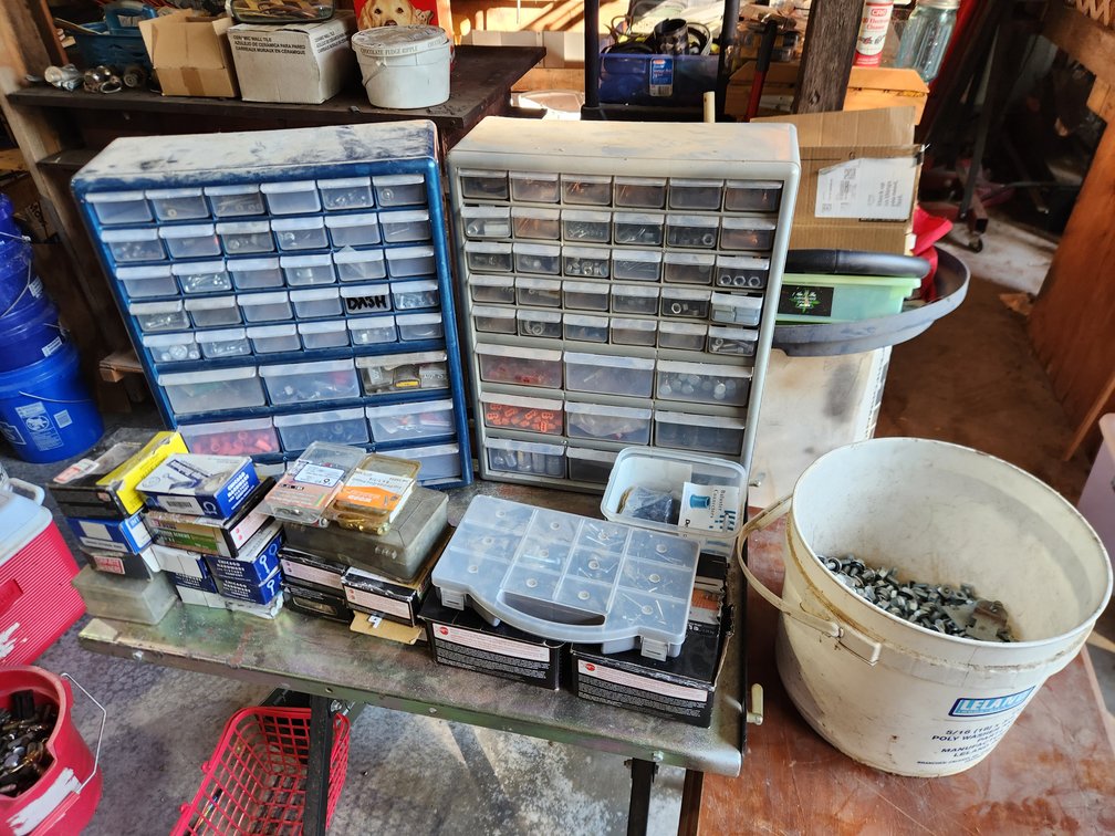 Large Lot of Small Parts Storage Containers