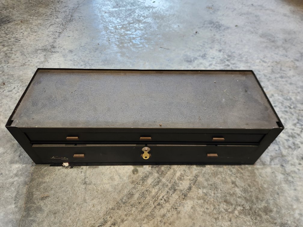 Toolbox w/ Large Lot of End Mills, Taps, and Reamers.