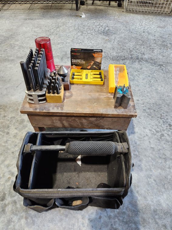 Heavy Duty Canvas Toolbag w/ Assortment of Items