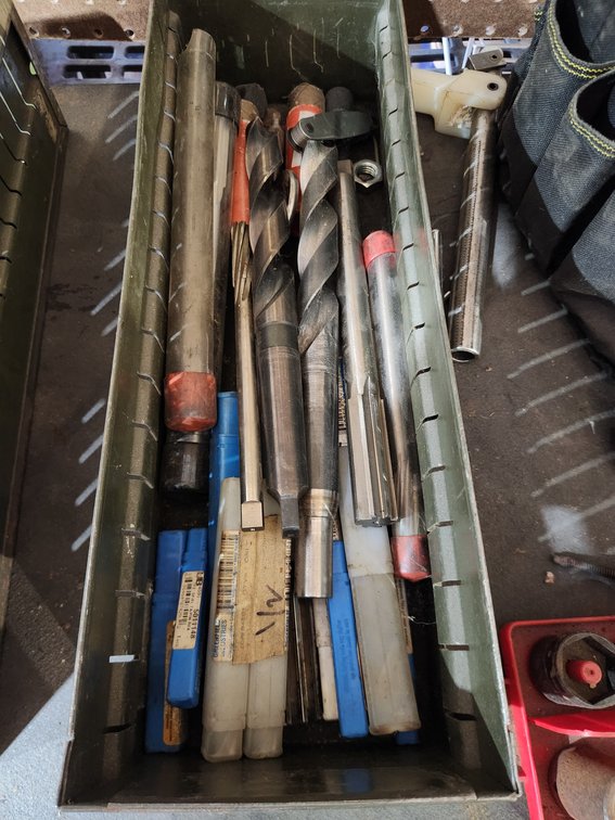 Lot of Drill Heads and Milling Cutters
