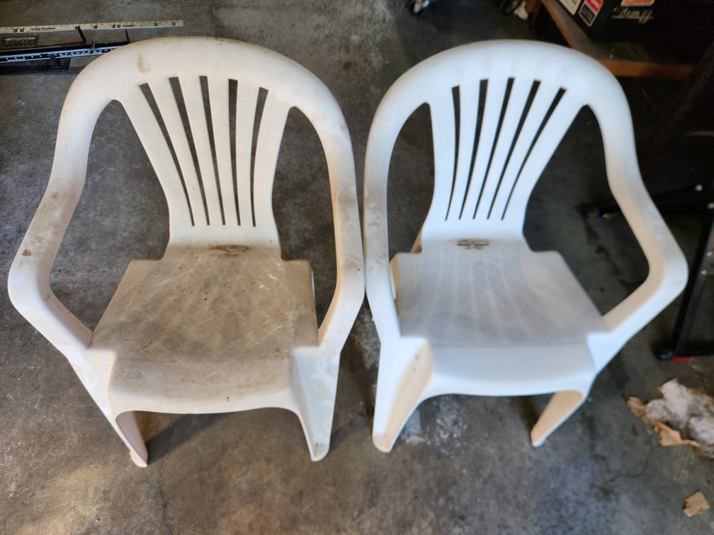 Two Plastic Lawn/Garden Chairs