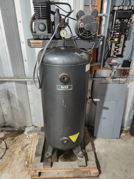 Vertical Belt-Driven Shop Air Compressor w/ Ajax Brand Tank