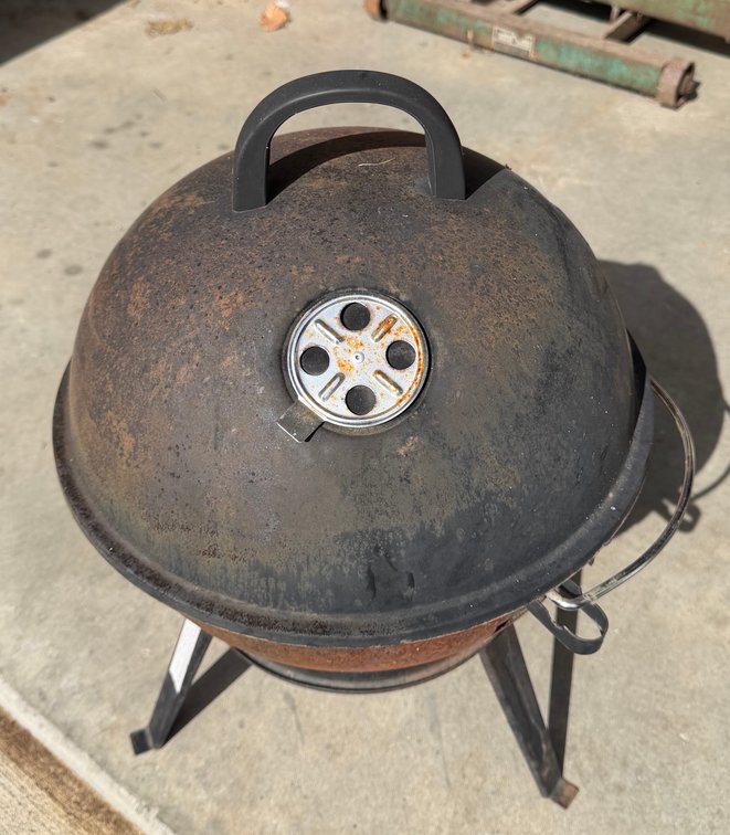 Charcoal grill plus smoker heating element