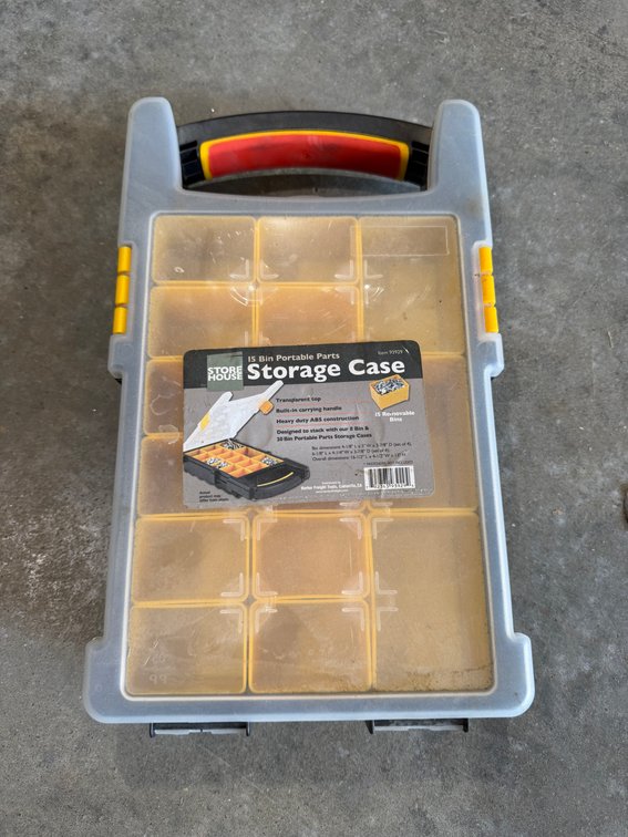 Storage container for small hardware