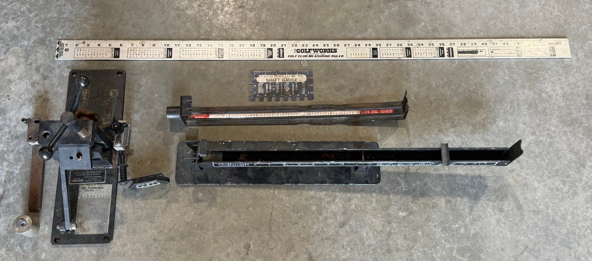 Golf club repair and measuring tools (see all photos)