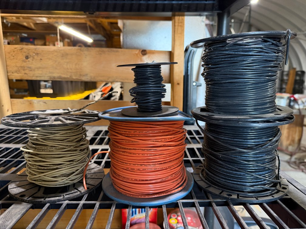 Spools of 12 gauge wire