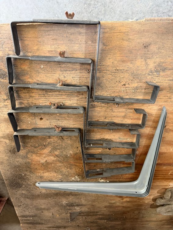 Windowsill flower pot hangers and shelf mounts