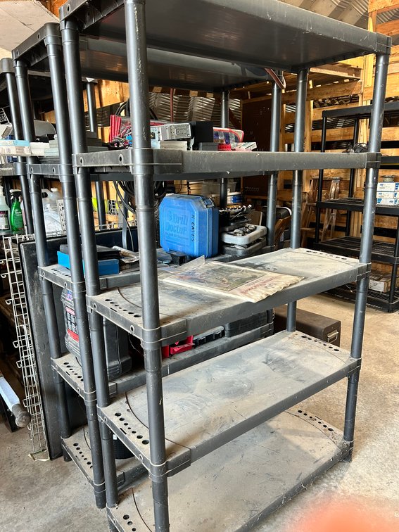 4 Black Plastic Shelves (see all photos)
