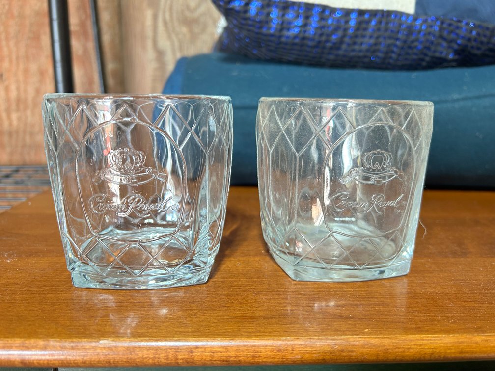 2 Royal Crown Glasses