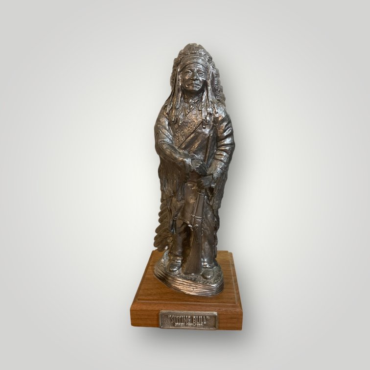 Pewter 10.5" "Sitting Bull" COA/Signed & Numbered