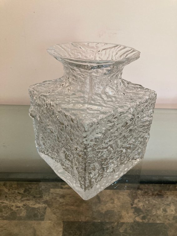 Timo Sarpaneva littala Festivo Finnish Glass Crocus Vase, signed