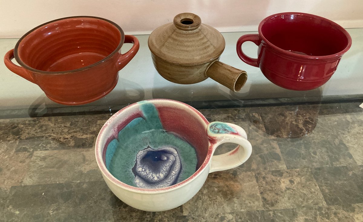 Lot of Stoneware Soup Bowls