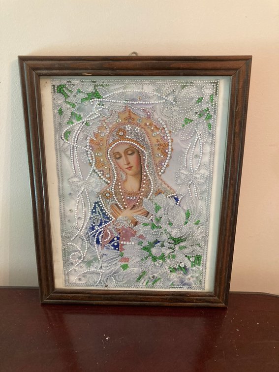 One Framed Diamond Art Club Artwork, Mother Mary