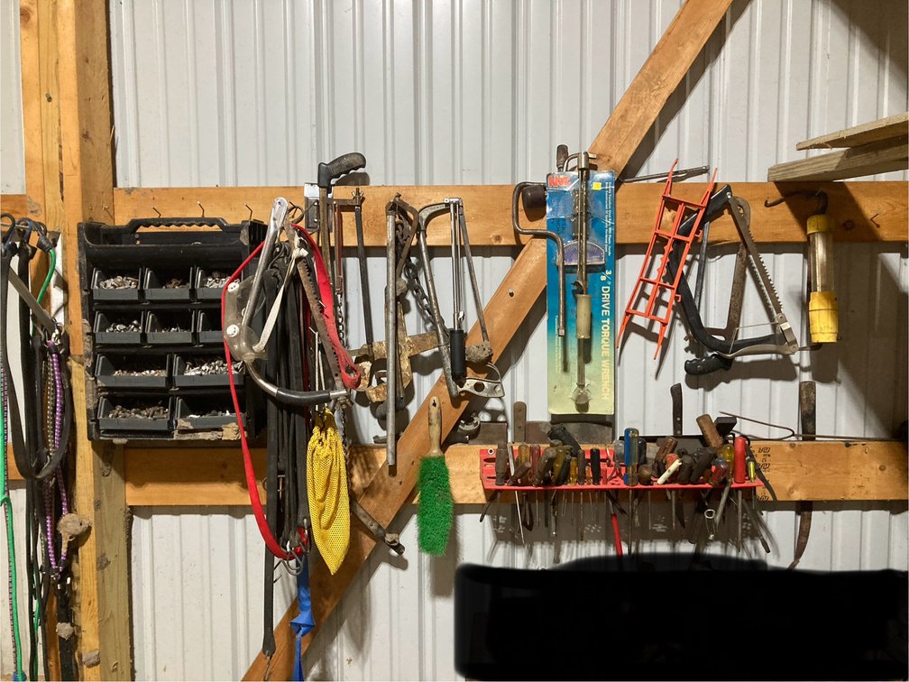 Wall of Assorted Tools & Hardware