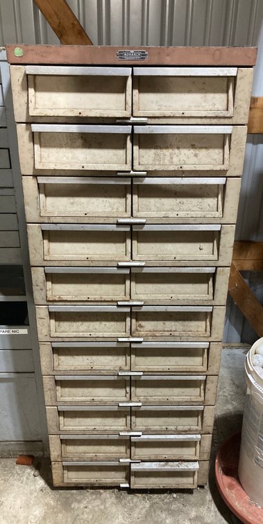 Vintage Monarch Tan Metal Cabinet w/Drawers