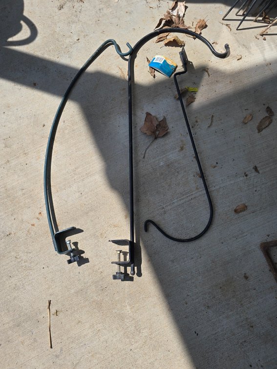 Porch and banister hooks, iron