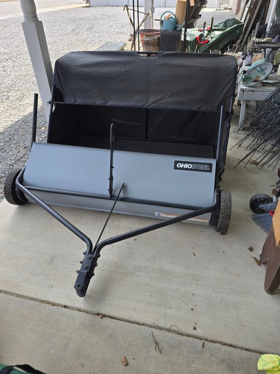 Ohio steel lawn sweeper, like new 55"