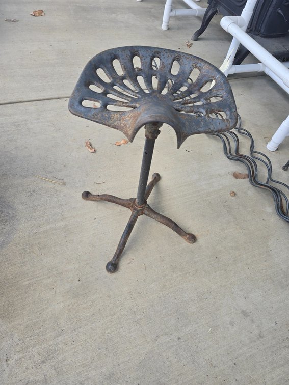 Iron garden seat