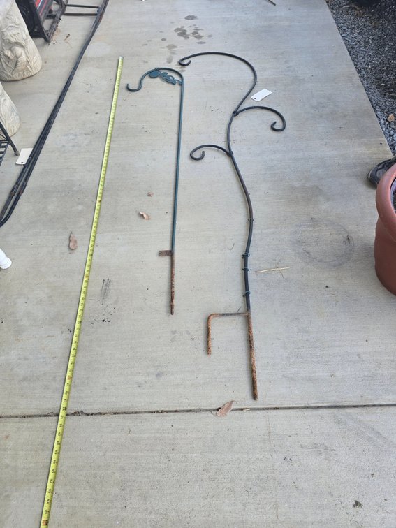 Shepard hooks, yard iron