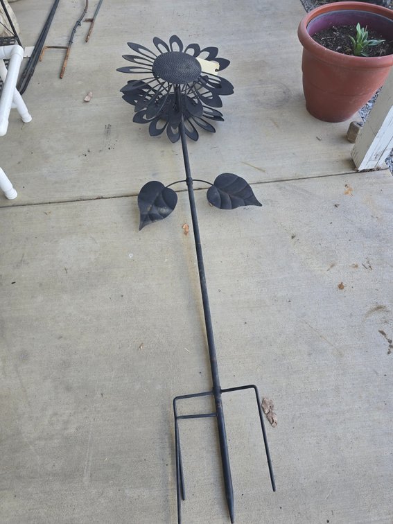 Wind spinner, iron yard work