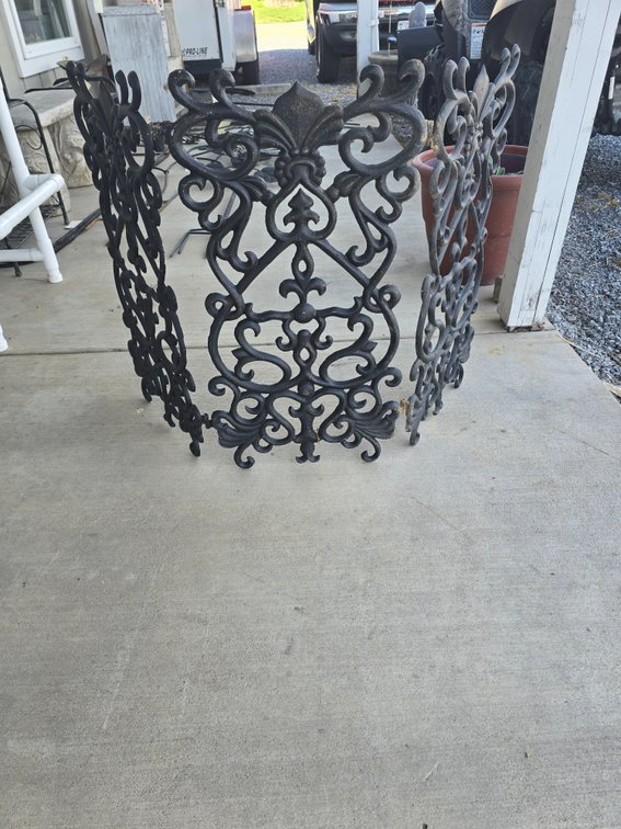 Iron  screen fireplace screen