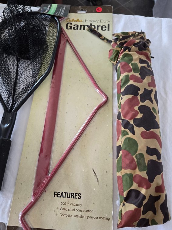 Fishing net, Gambrel and tree umbrella