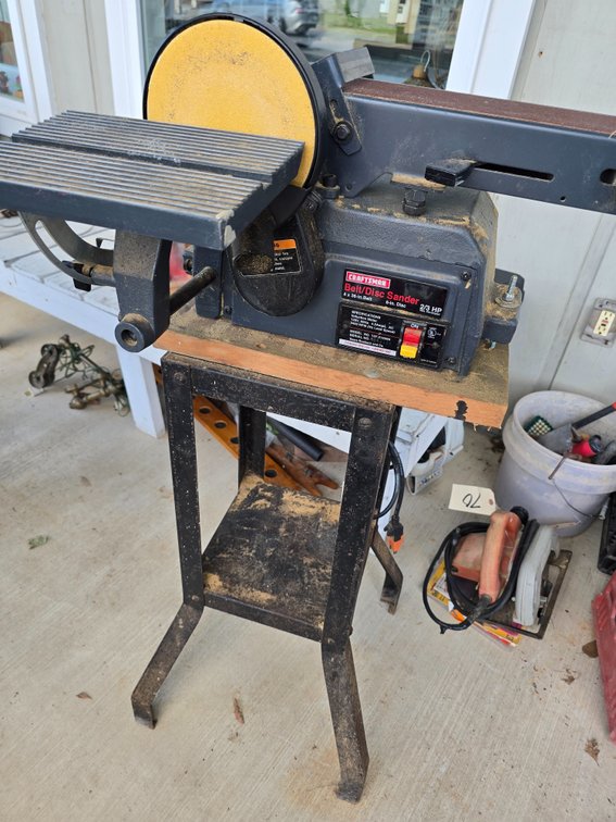 Craftsman belt and disc sander on stand