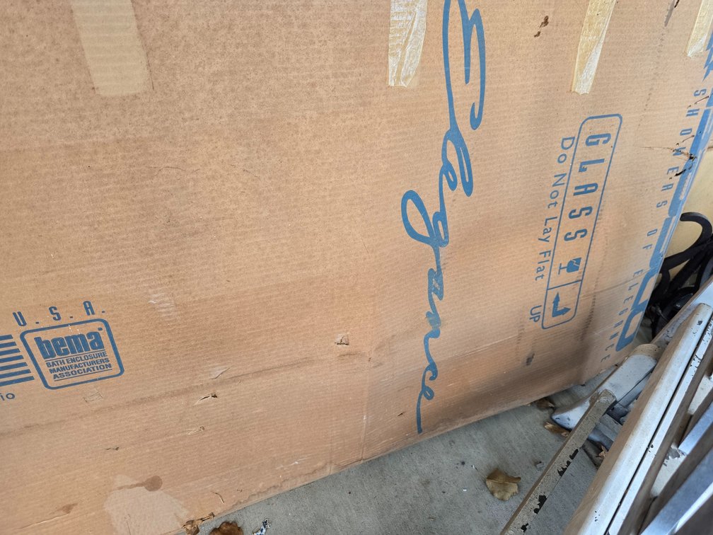 Glass shower doors, NIB