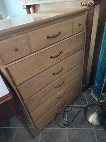 Image for Bedroom dresser, tan color.  45x31x18