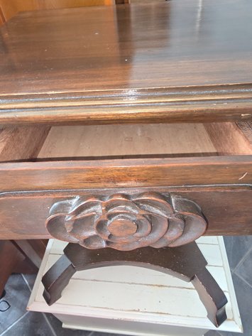 Image for 1950's Victorian Harp table , Mahogany