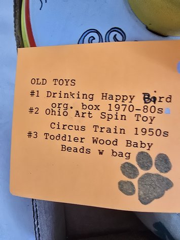 Image for Old toys, drinking happy bird, ohio, art, spintoy circus, train toddler, wood baby beads with bag
