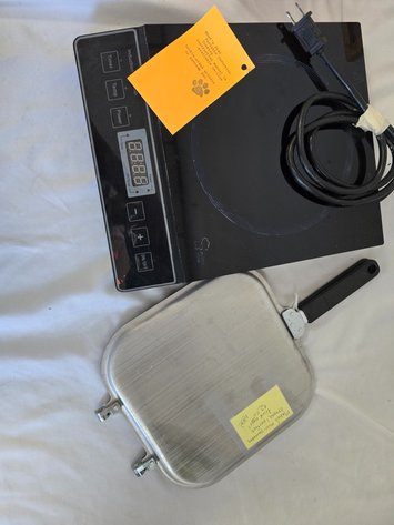 Image for Chefs star portable induction, cooktop, double sided griddle