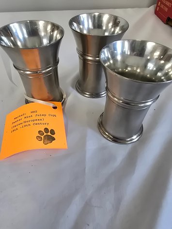 Image for Pewter mint julip cups, 18th- 19th century