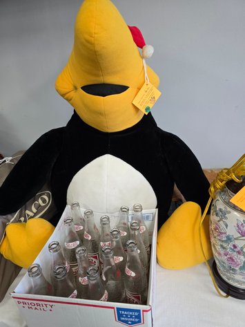 Image for Pepsi bottles and large pepsi promotional penguin 1990