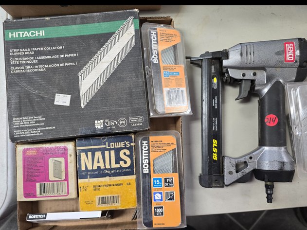 Image for Air nail gun and nails