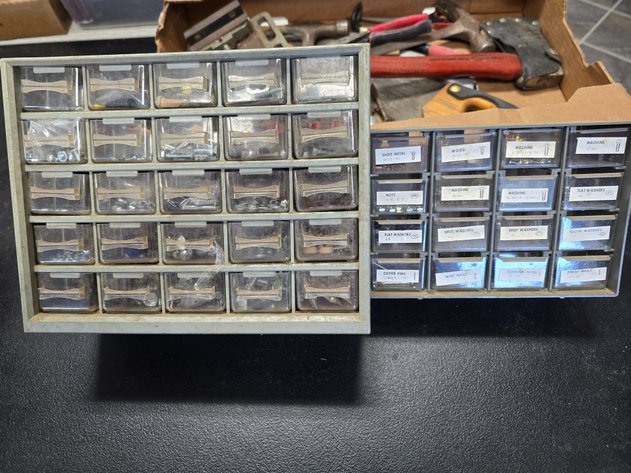 Image for Screws and nails fasteners all in compartments